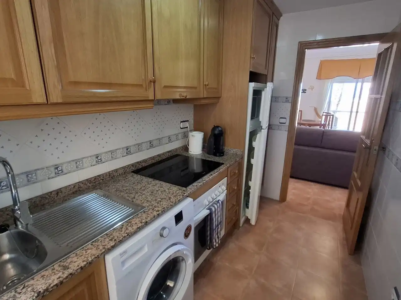 Cocina de Apartamento en venta en Mojácar con Aire acondicionado, Terraza y Piscina