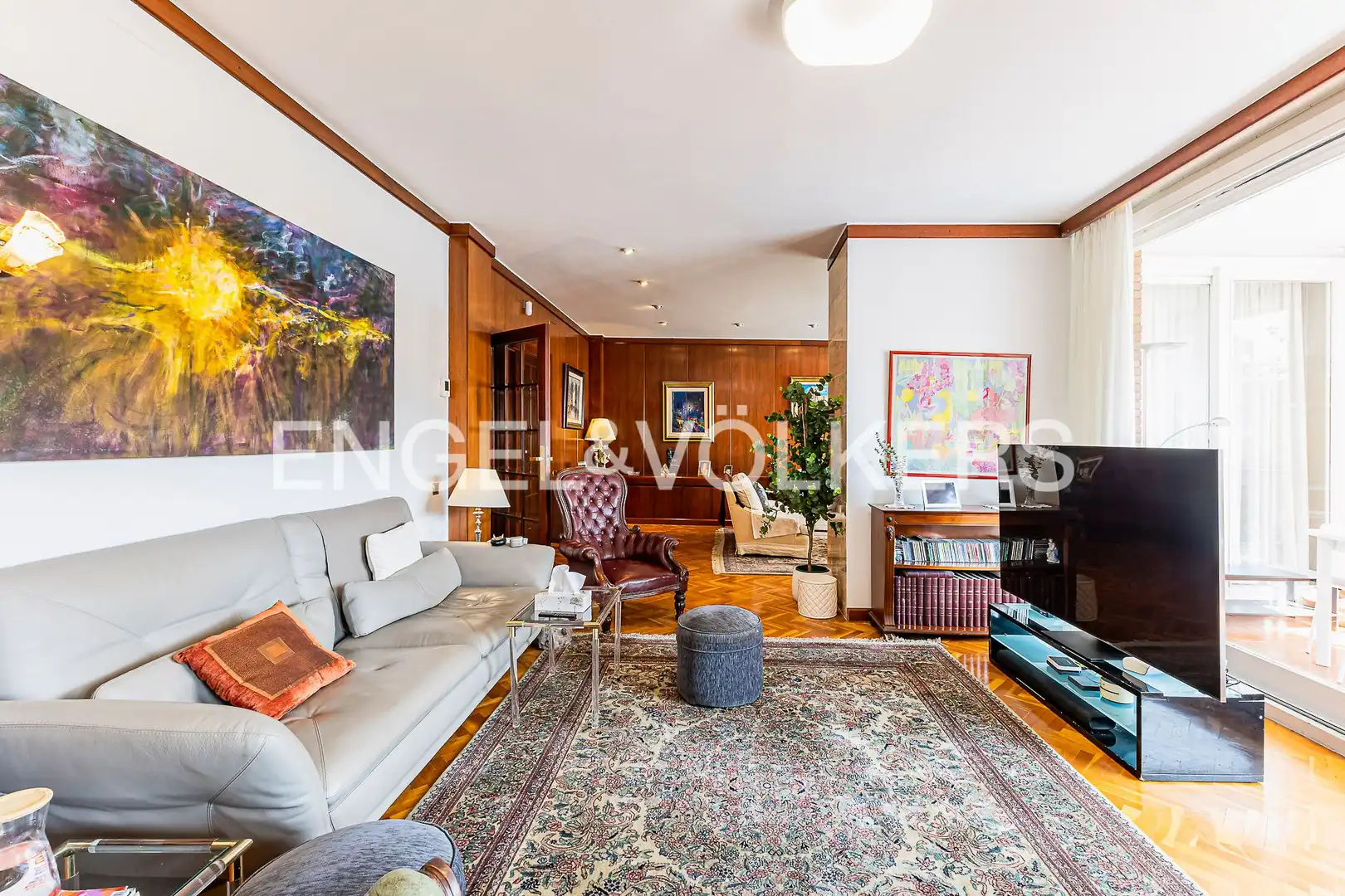 Sala d'estar de Pis en venda en Barcelona amb Aire condicionat, Calefacció i Parquet