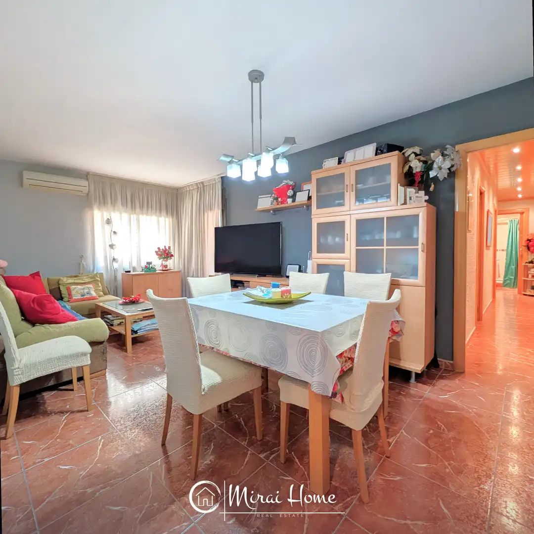 Sala de estar de Piso en venta en Santa Coloma de Gramenet con Aire acondicionado, Calefacción y Terraza