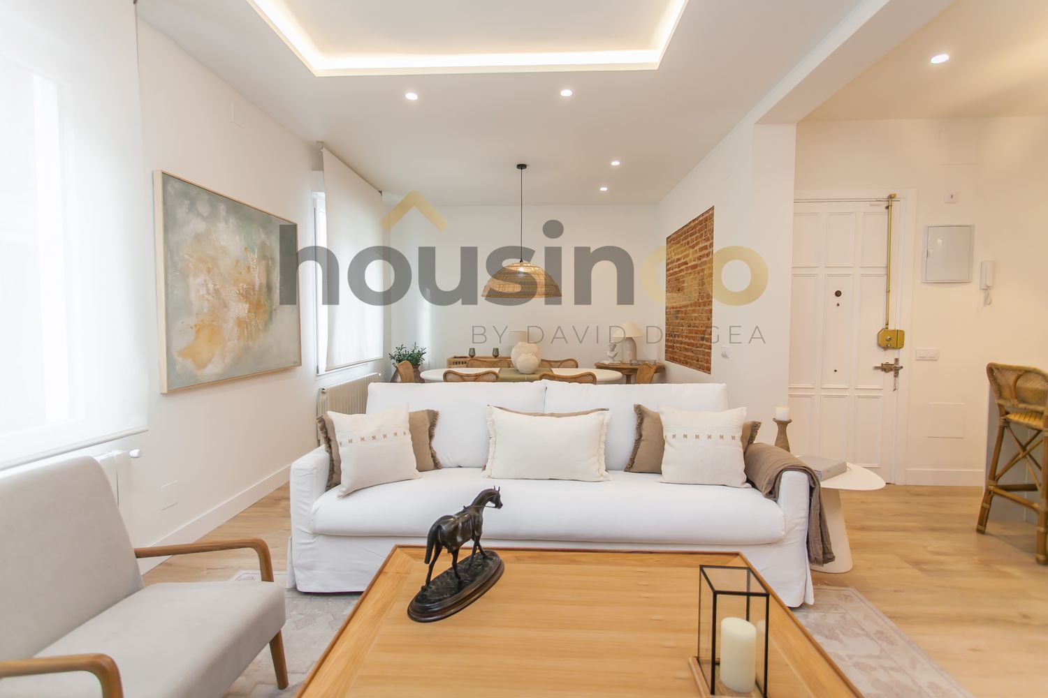 Sala d'estar de Pis en venda en  Madrid Capital amb Aire condicionat, Calefacció i Parquet