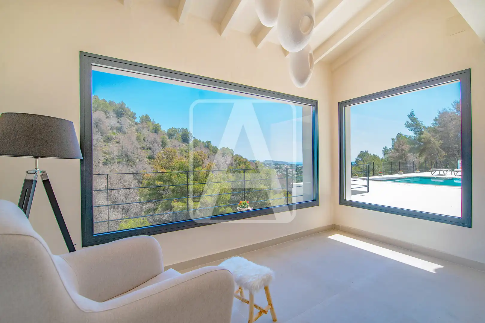 Sala d'estar de Finca rústica en venda en Benissa amb Aire condicionat, Calefacció i Jardí privat