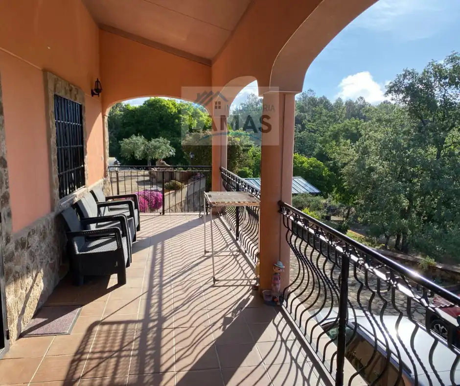Terraza de Finca rústica en venta en Valverde de la Vera con Jardín privado, Terraza y Piscina