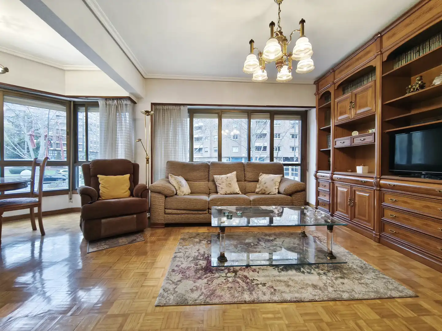 Living room of Flat for sale in  Logroño  with Heating, Parquet flooring and Terrace