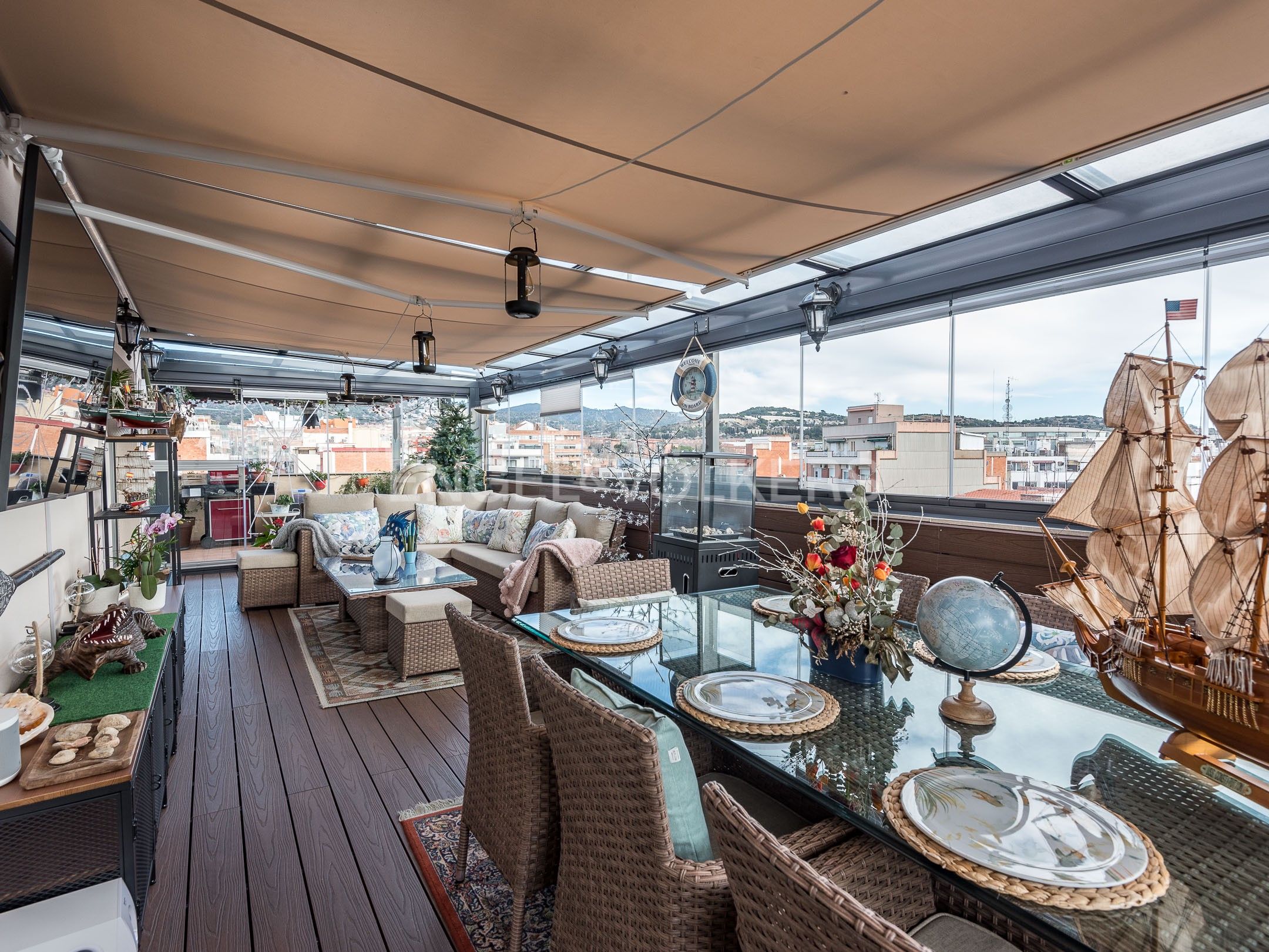 Terrace of Attic for sale in Badalona  with Air Conditioner, Heating and Parquet flooring