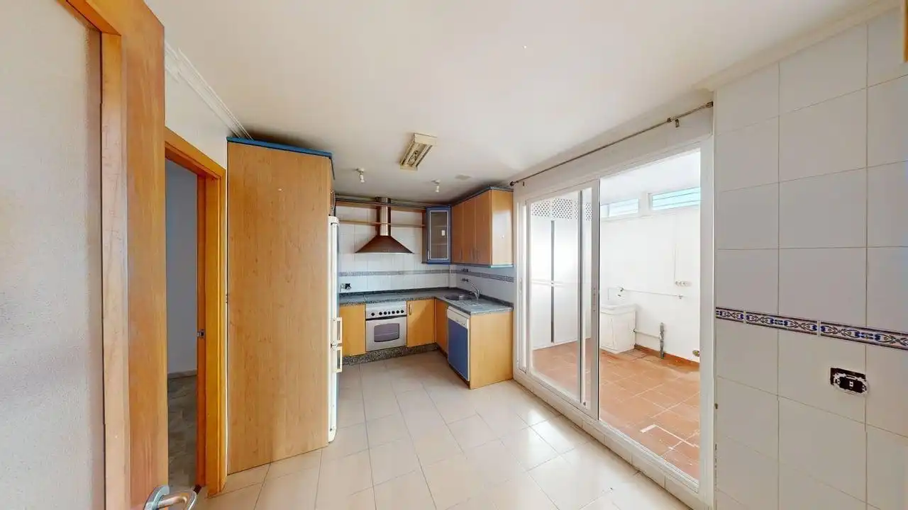 Cocina de Casa adosada en venta en Bollullos de la Mitación con Aire acondicionado, Terraza y Piscina