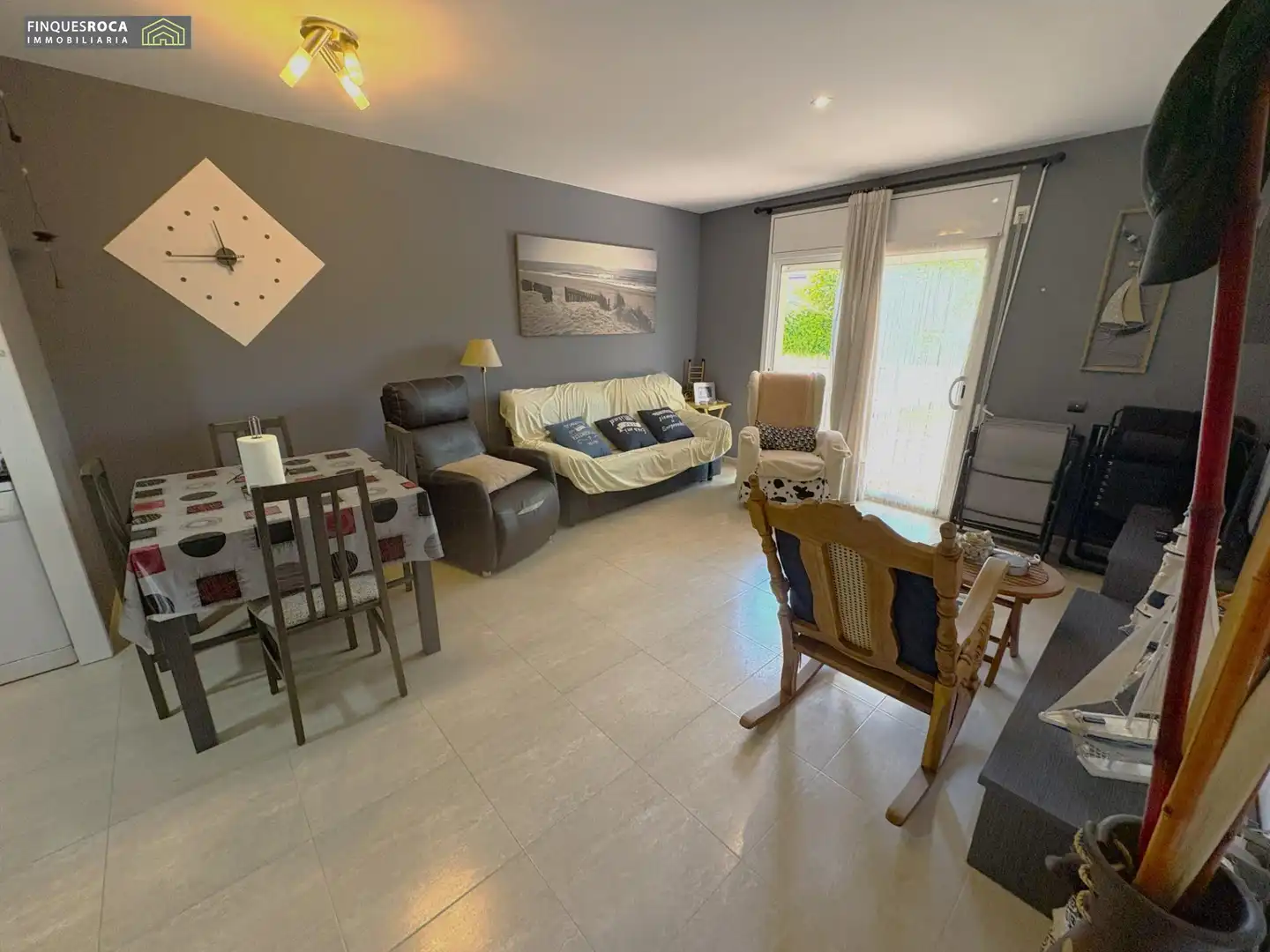 Sala d'estar de Apartament en venda en La Ràpita amb Aire condicionat, Calefacció i Jardí privat