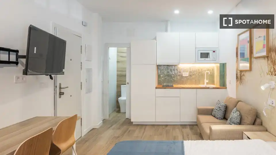 Bedroom of Study for share in Madrid  with Air Conditioner, Terrace and Furnished
