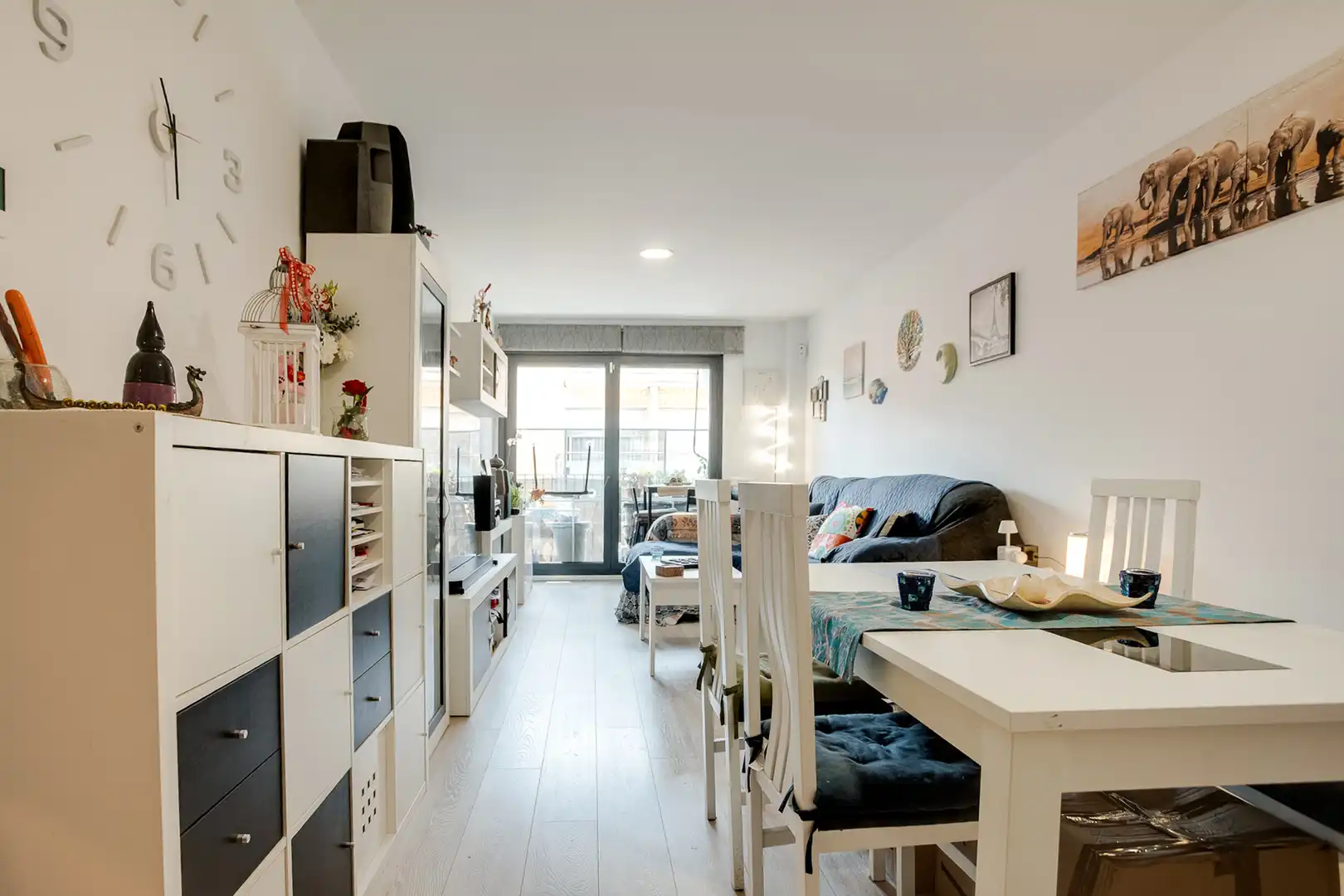 Living room of Flat for sale in Badalona  with Heating, Swimming Pool and Balcony