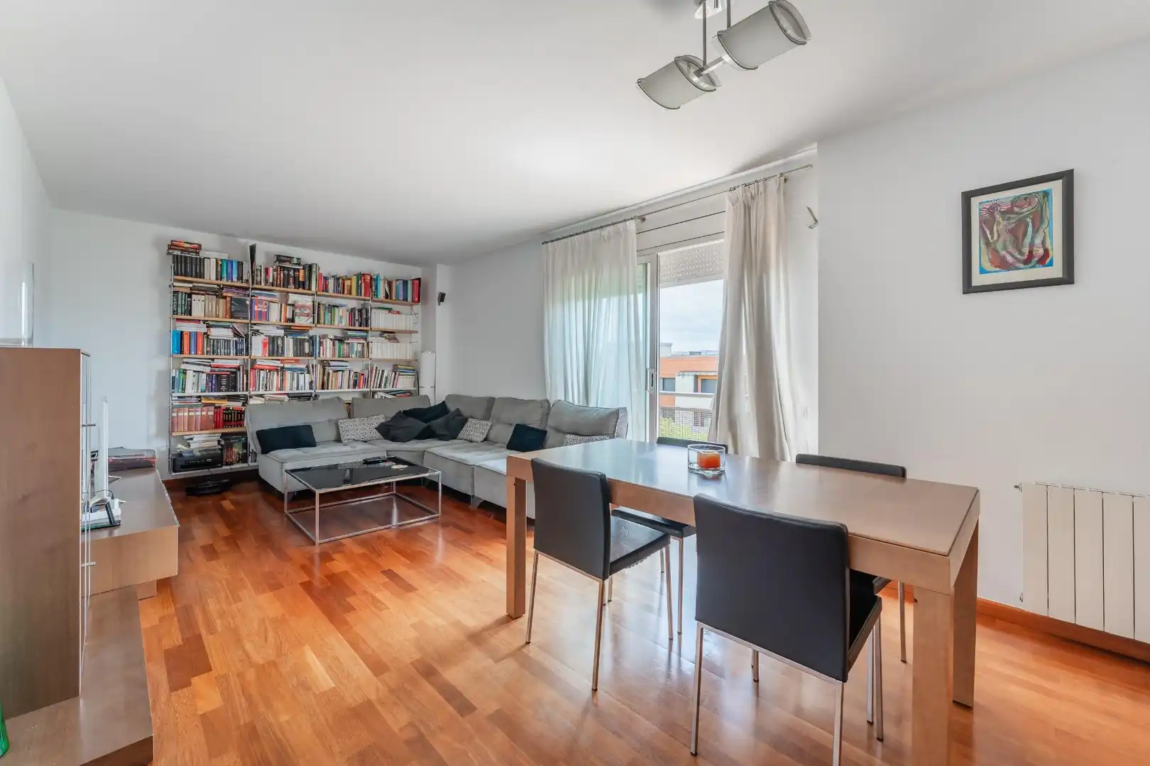 Sala d'estar de Pis en venda en Granollers amb Calefacció, Parquet i Terrassa