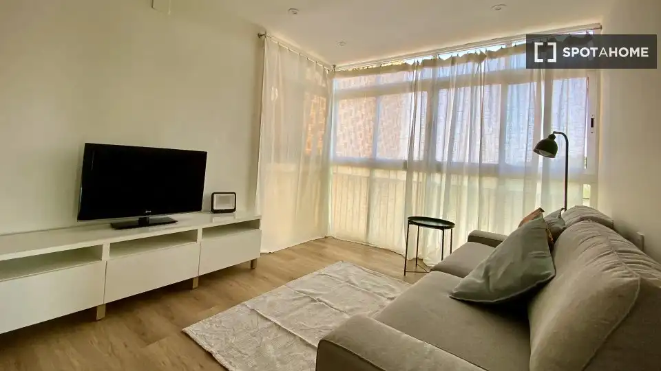 Wohnzimmer von Wohnung zur Miete in Barcelona mit Klimaanlage, Heizung und Möbliert