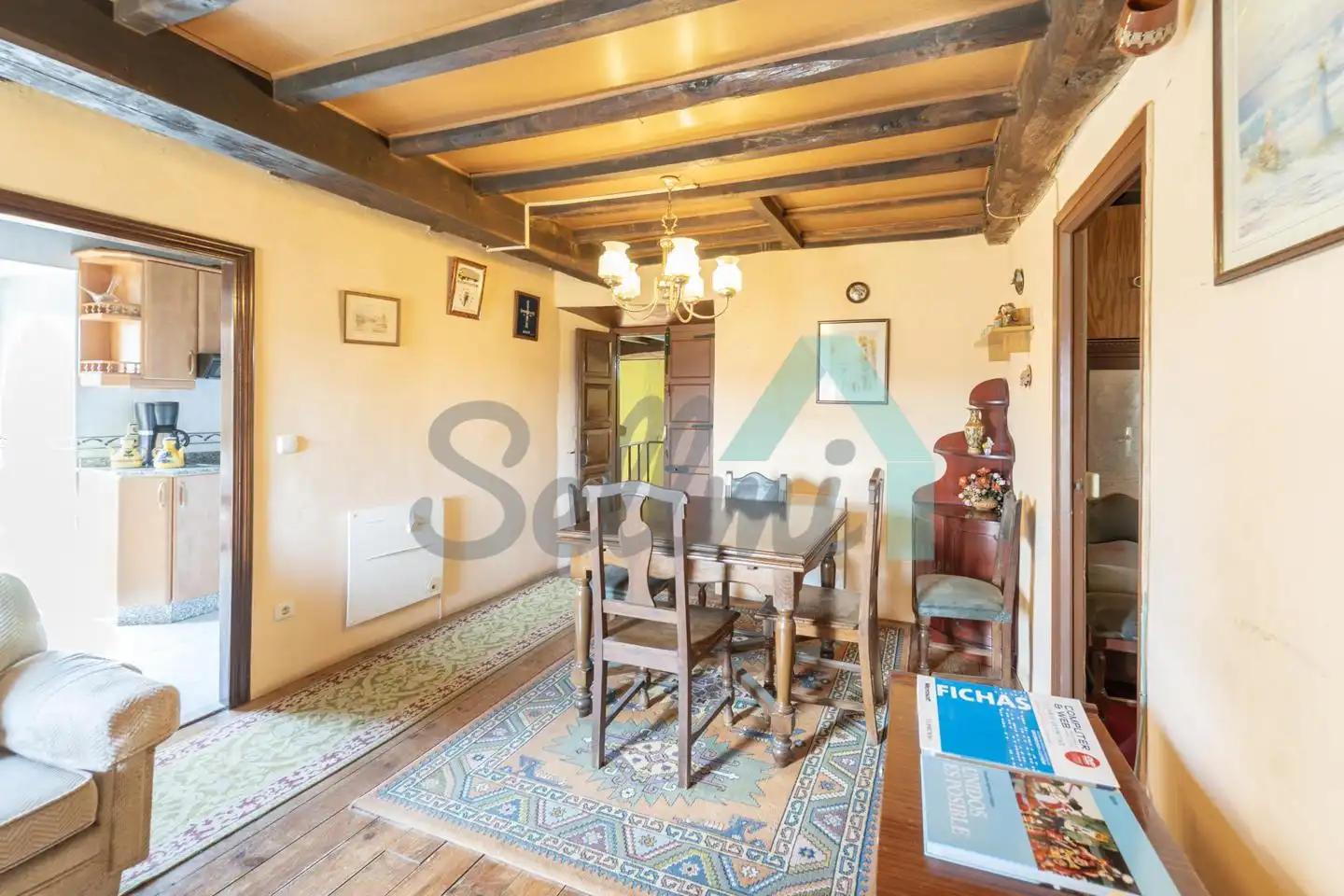 Menjador de Casa o xalet en venda en Cudillero amb Jardí privat, Parquet i Terrassa