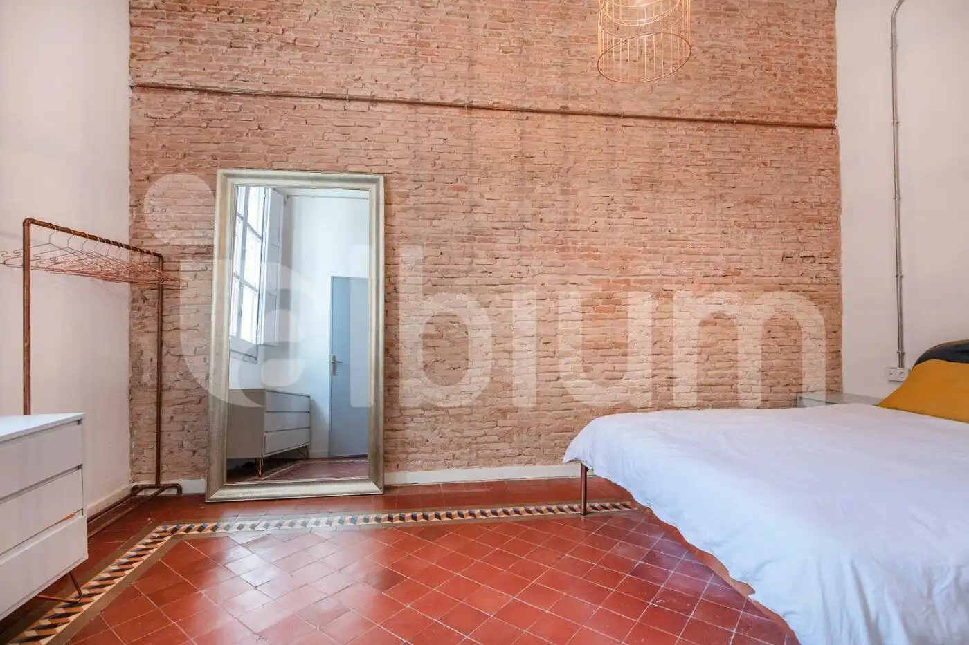 Schlafzimmer von Wohnung zum Verkauf in Barcelona mit Klimaanlage und Terrasse
