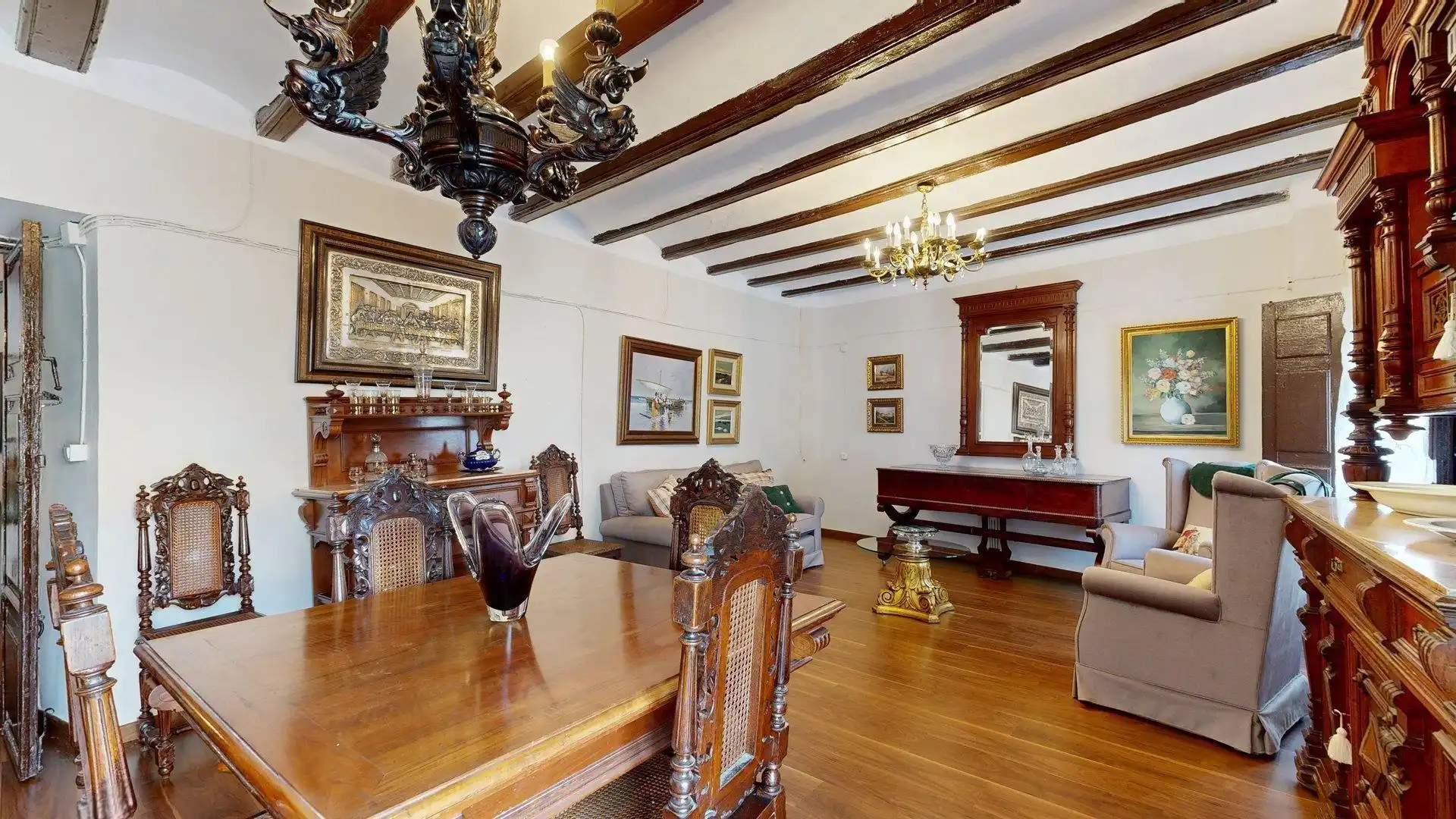 Comedor de Casa o chalet en venta en Magallón con Jardín privado, Terraza y Amueblado