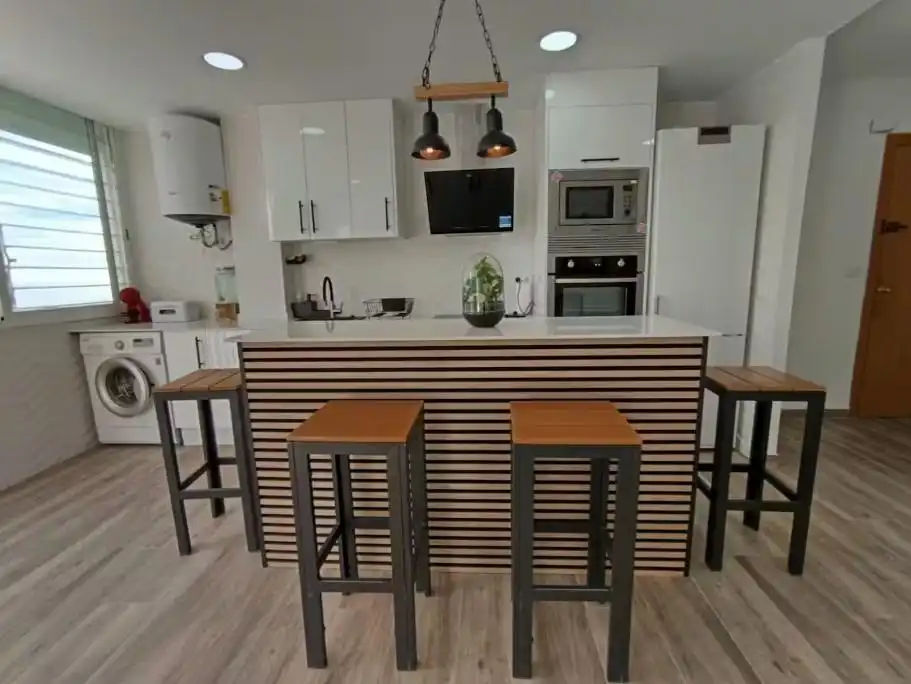 Cocina de Apartamento en venta en Benicasim / Benicàssim con Aire acondicionado, Calefacción y Jardín privado