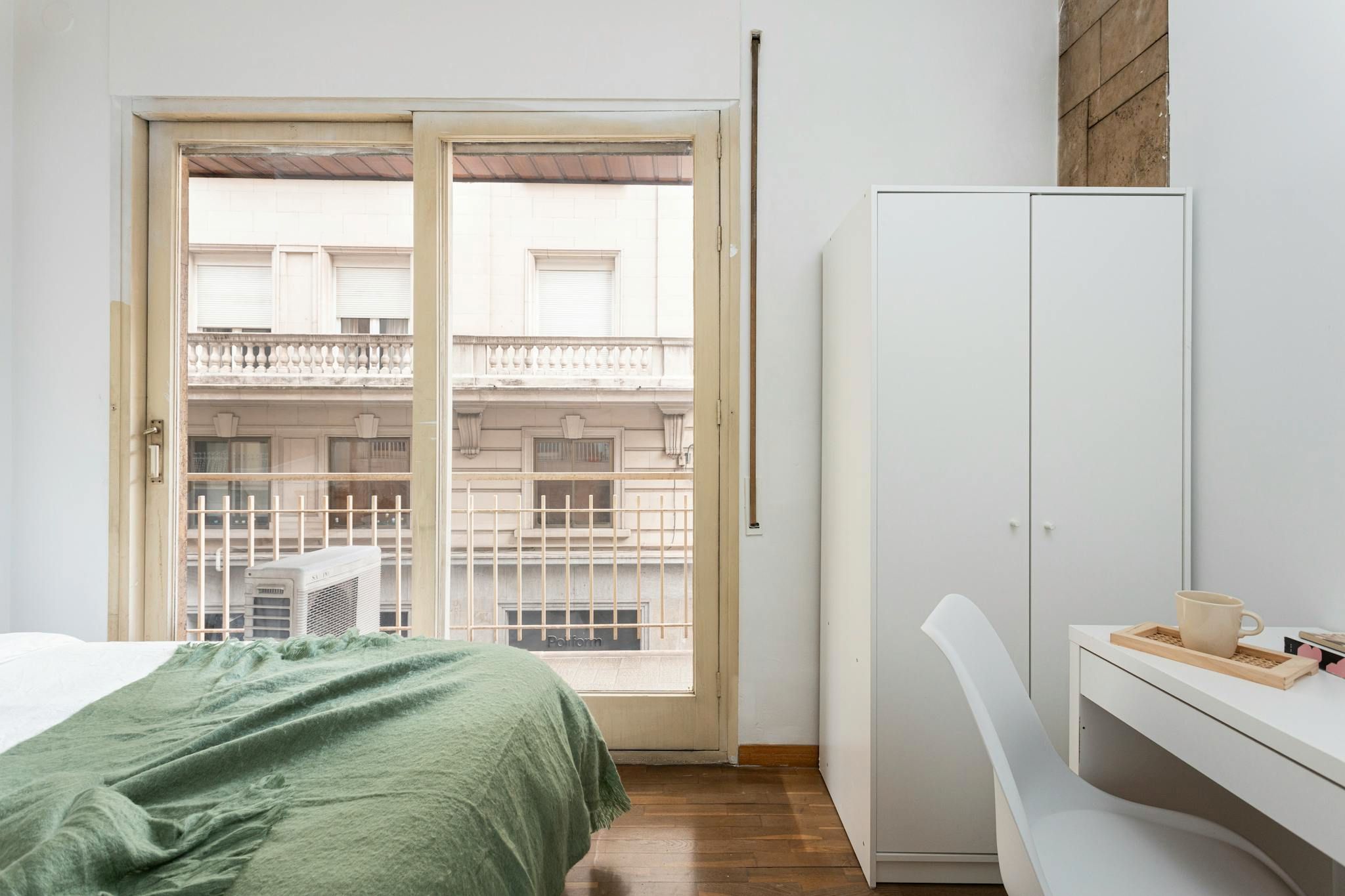 Bedroom of Flat to rent in  Barcelona Capital  with Air Conditioner, Furnished and Washing machine