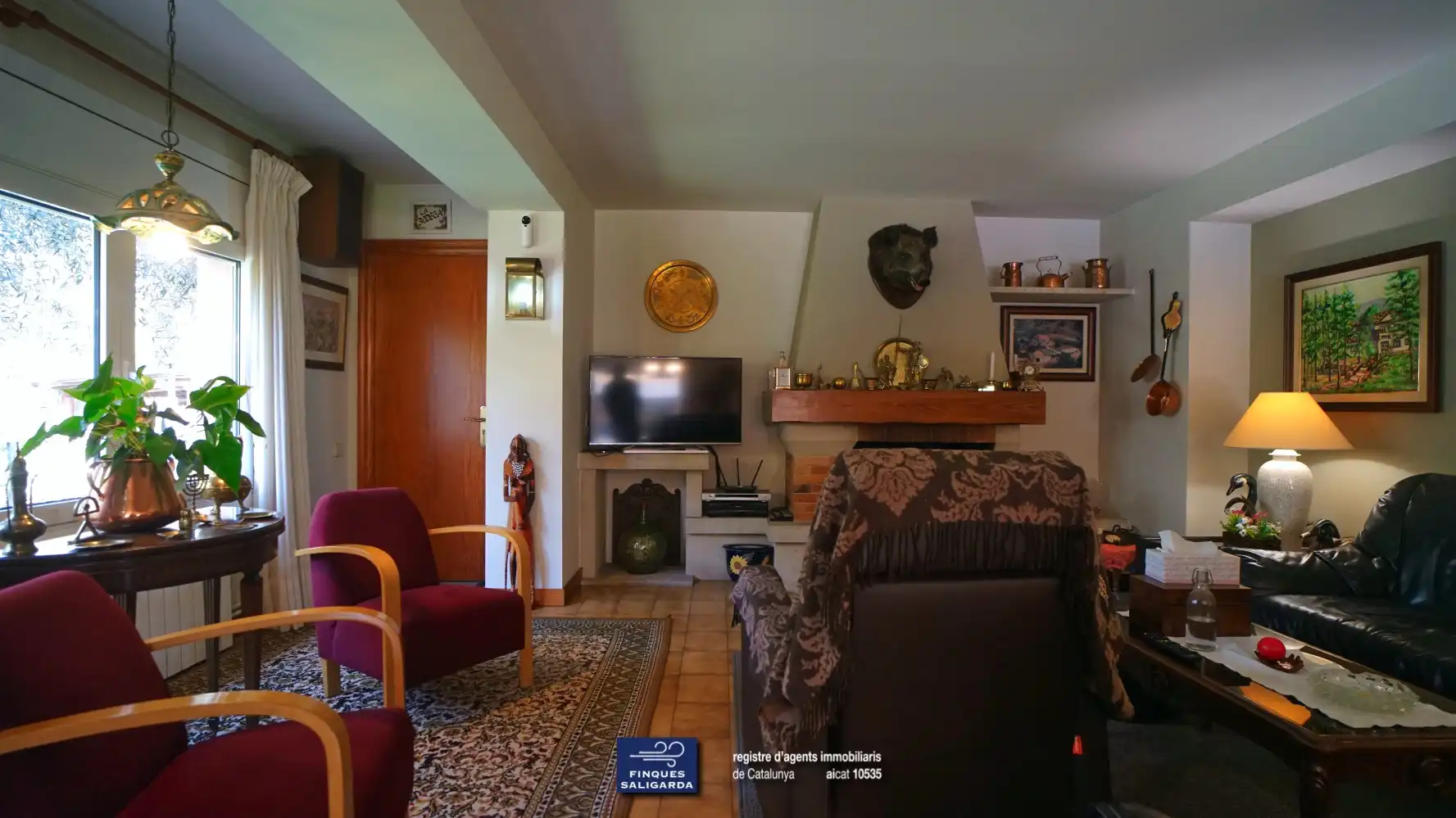 Sala d'estar de Casa o xalet en venda en Tagamanent amb Calefacció, Terrassa i Traster