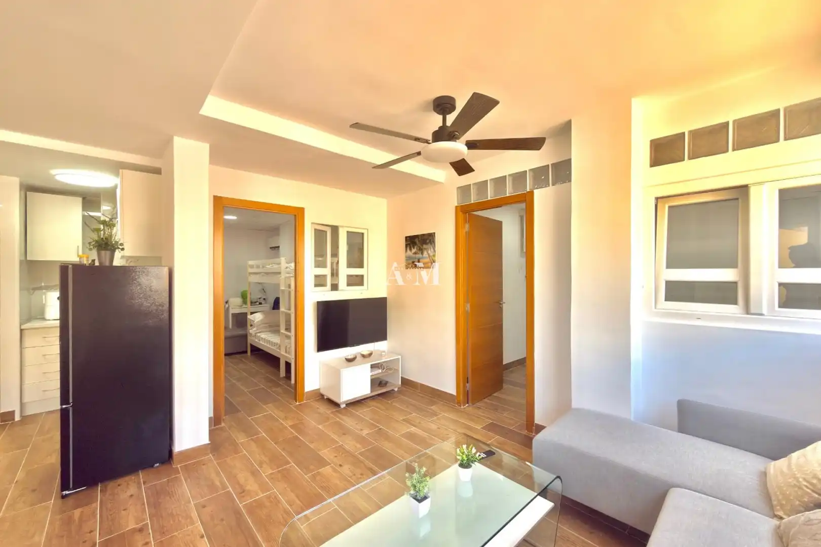 Wohnzimmer von Wohnung zur Miete in Guardamar del Segura mit Klimaanlage, Heizung und Terrasse