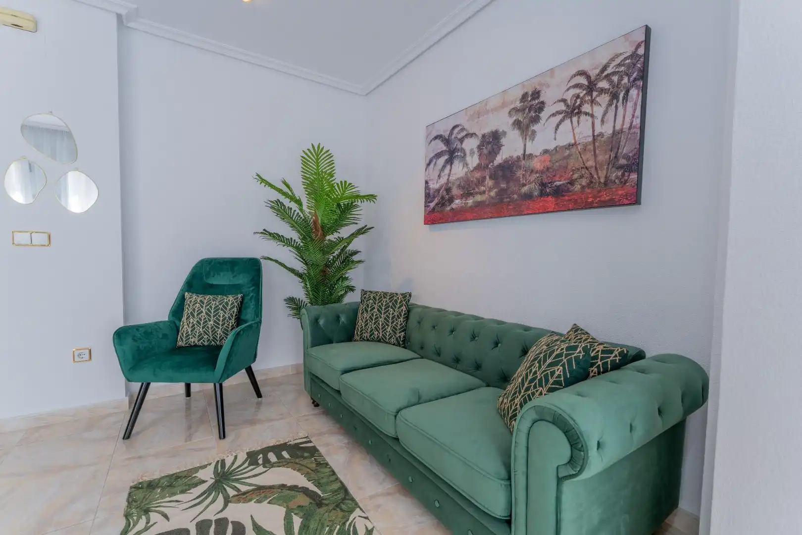 Sala de estar de Piso en venta en Elche / Elx con Aire acondicionado, Amueblado y Balcón