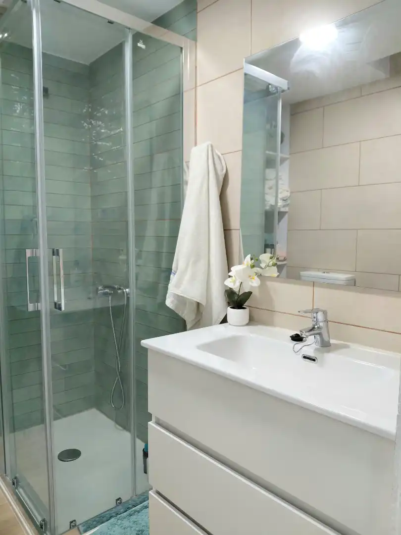 Baño de Apartamento de alquiler en Las Palmas de Gran Canaria con Amueblado, Horno y Lavadora