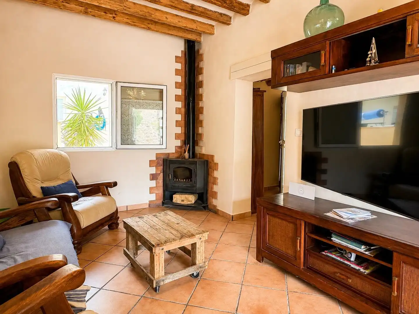 Sala d'estar de Casa o xalet en venda en Aspe amb Jardí privat, Terrassa i Traster