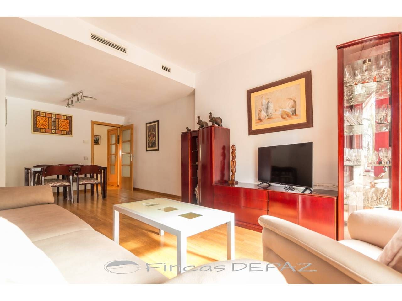 Living room of Flat for sale in Castelldefels  with Air Conditioner, Heating and Parquet flooring