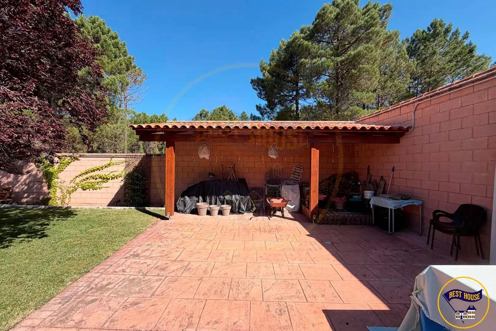 Terrassa de Casa adosada en venda en Chillarón de Cuenca amb Calefacció, Jardí privat i Terrassa