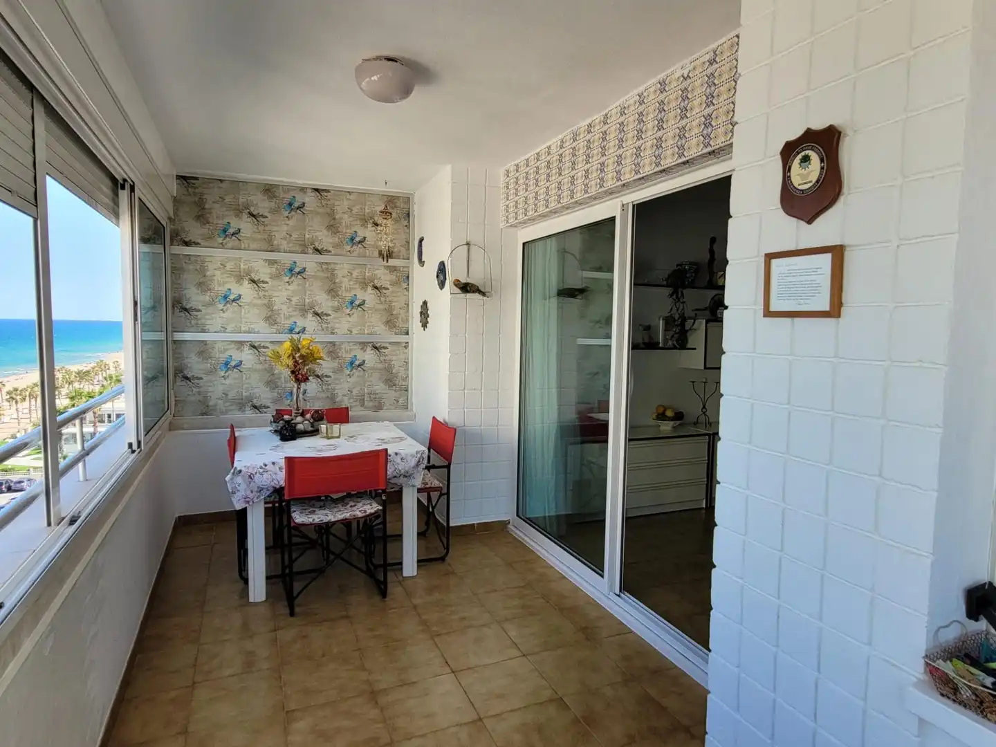 Menjador de Apartament en venda en Alicante / Alacant amb Jardí privat, Terrassa i Traster