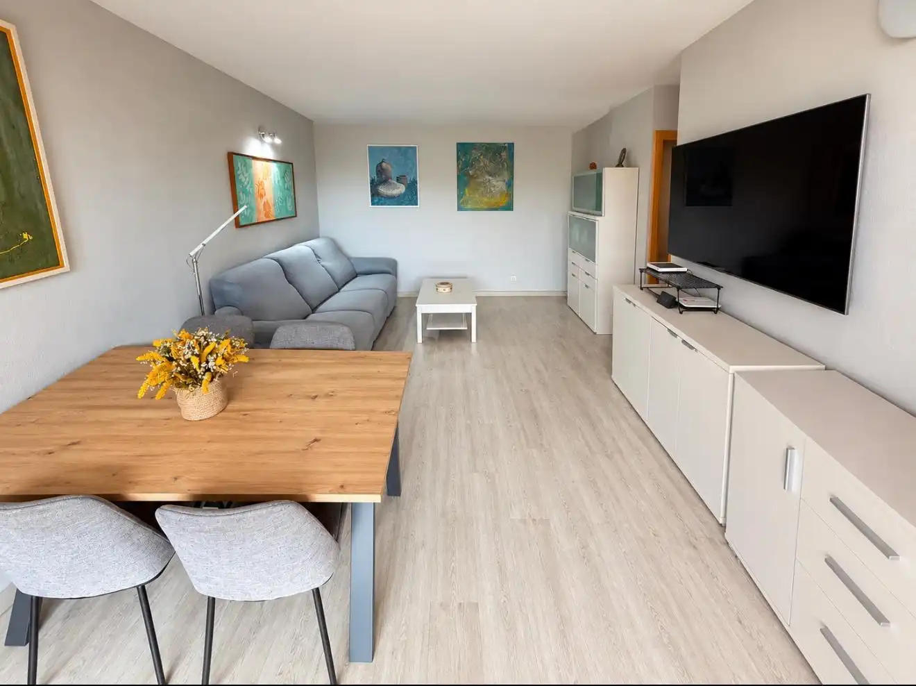 Wohnzimmer von Wohnung zum Verkauf in  Palma de Mallorca mit Klimaanlage, Terrasse und Balkon