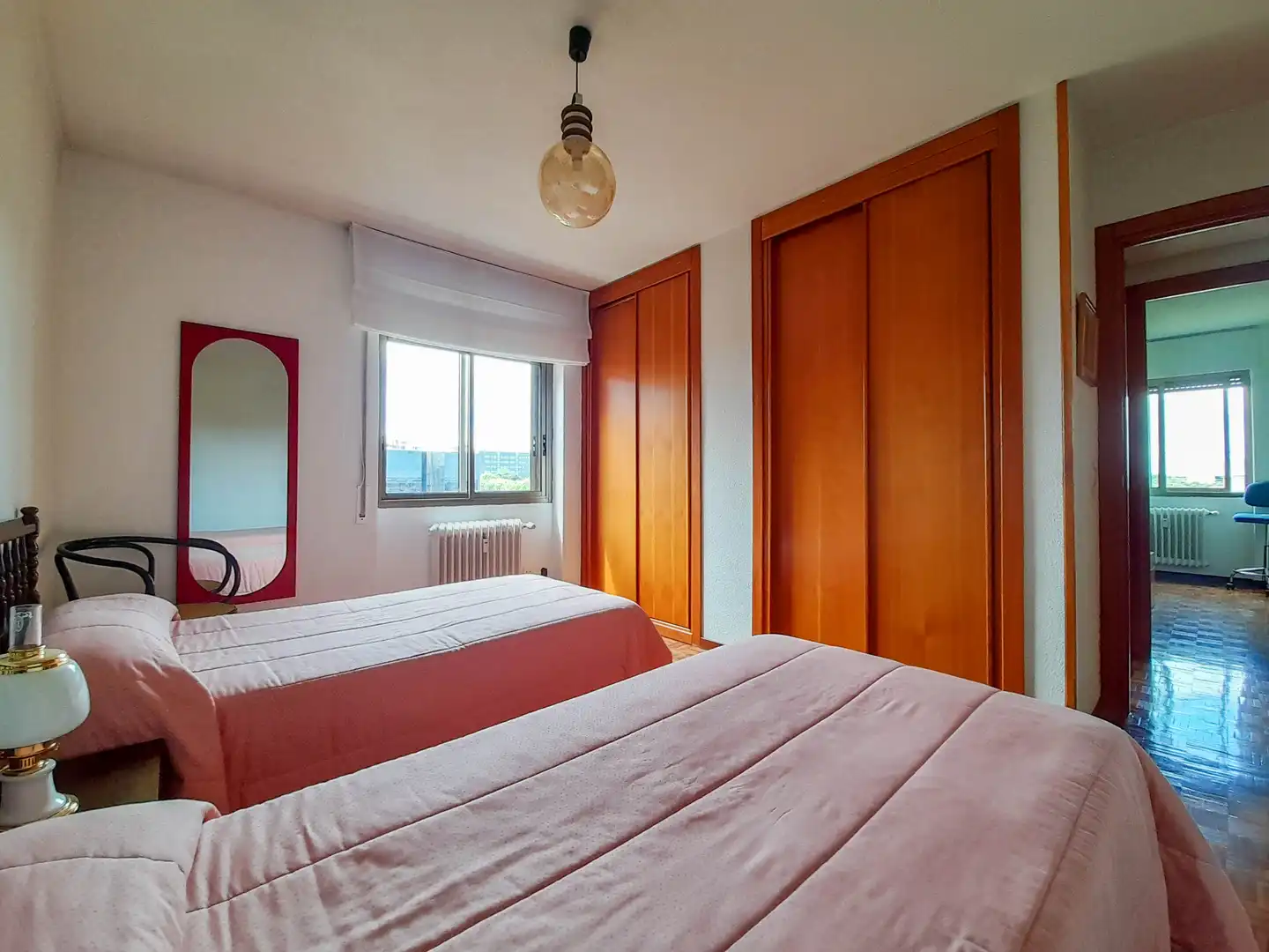 Bedroom of Flat for rent in Madrid  with Heating, Parquet flooring and Terrace