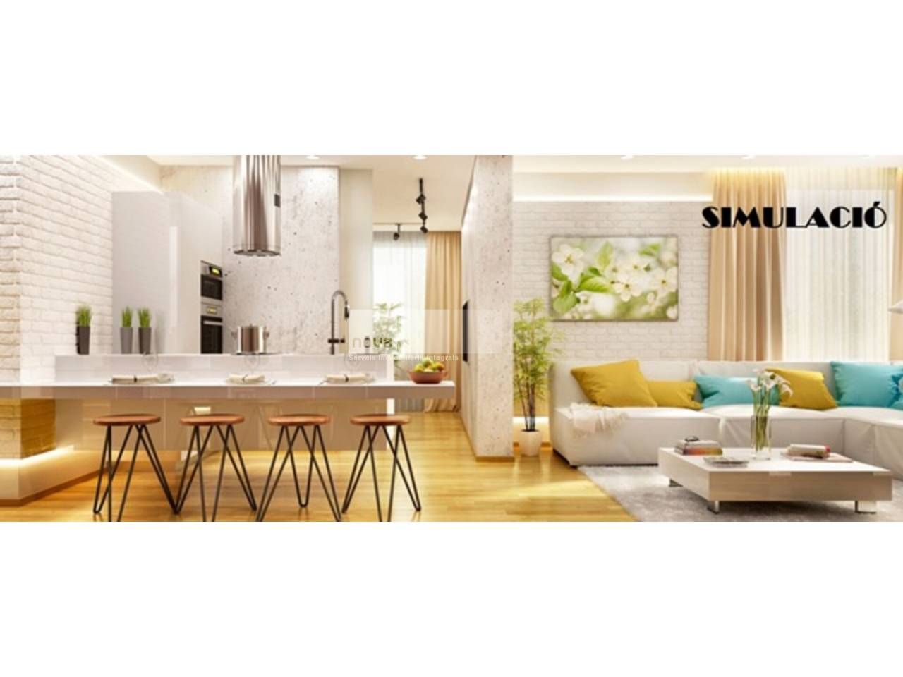 Wohnzimmer von Wohnung miete in Tona mit Balkon
