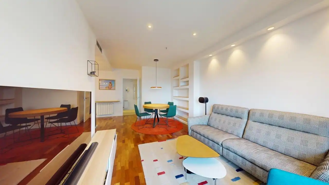 Sala d'estar de Pis en venda en Barcelona amb Aire condicionat, Calefacció i Parquet