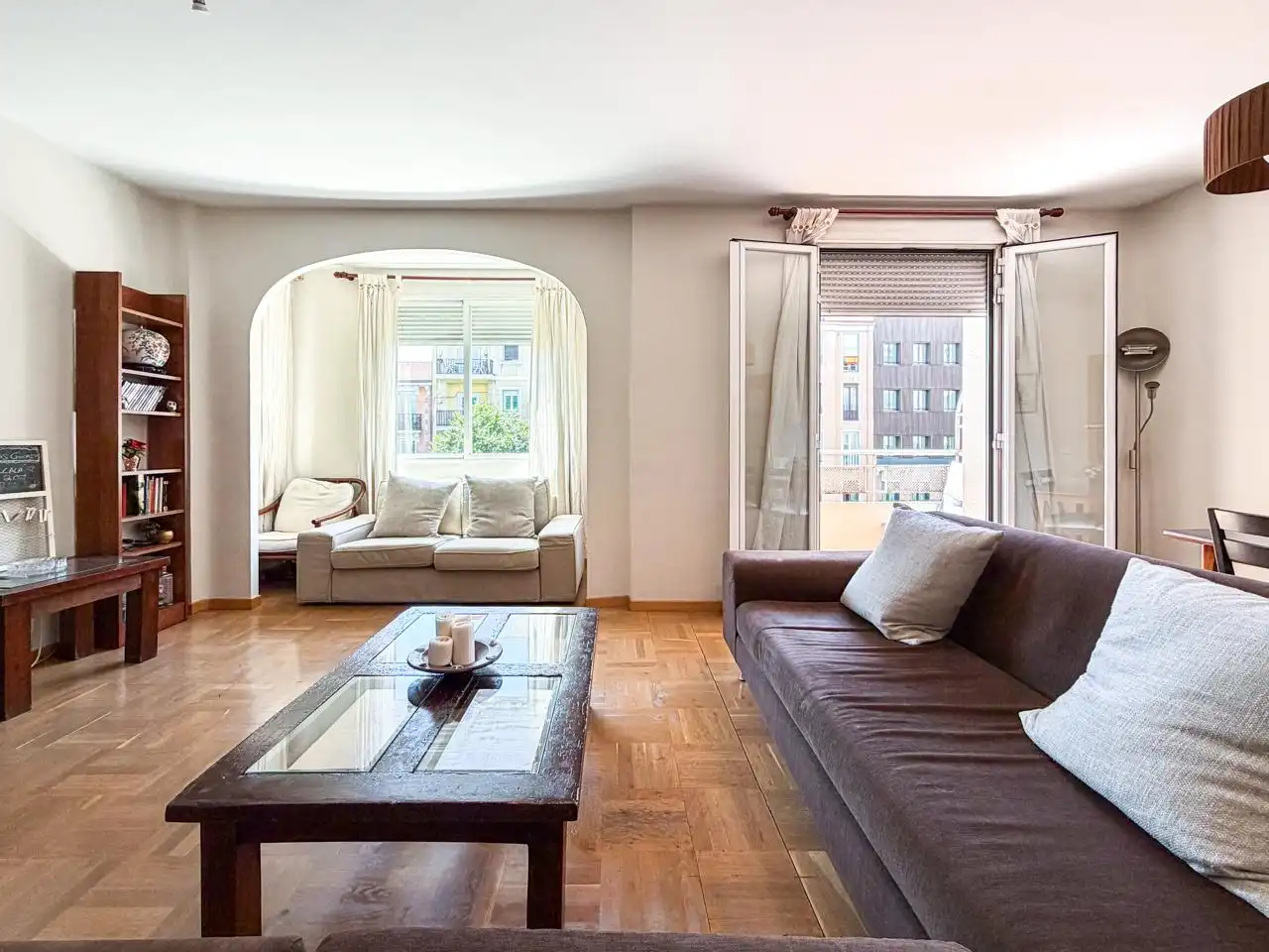 Sala de estar de Piso en venta en Madrid con Calefacción, Parquet y Terraza