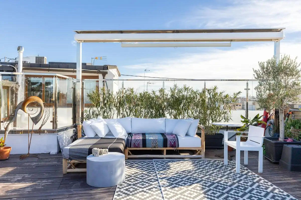 Terraza de Ático de alquiler en Valencia con Aire acondicionado, Calefacción y Terraza