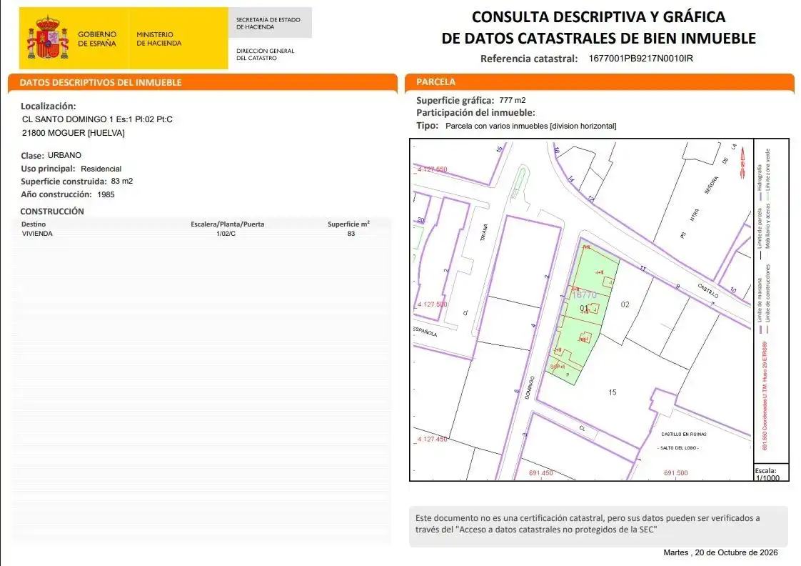 Vista exterior de Piso en venta en Moguer, Huelva