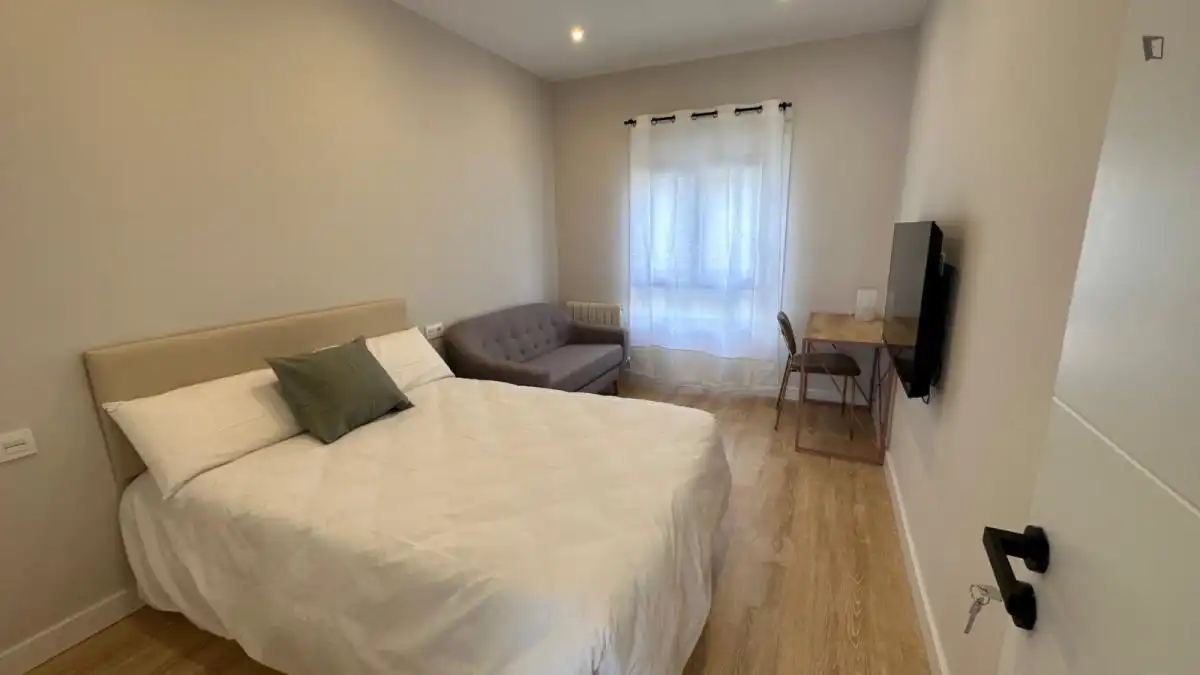 Dormitori de Apartament per a compartir en Bilbao  amb Moblat, Forn i Rentadora