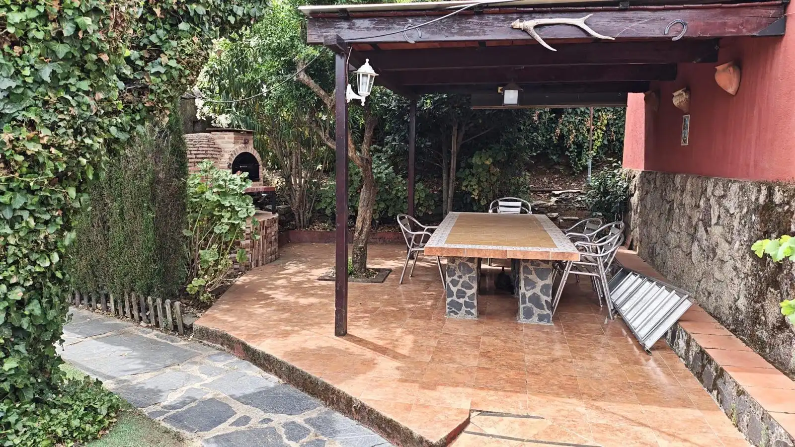 Terrace of Country homes for sale in Plasencia  with Swimming Pool