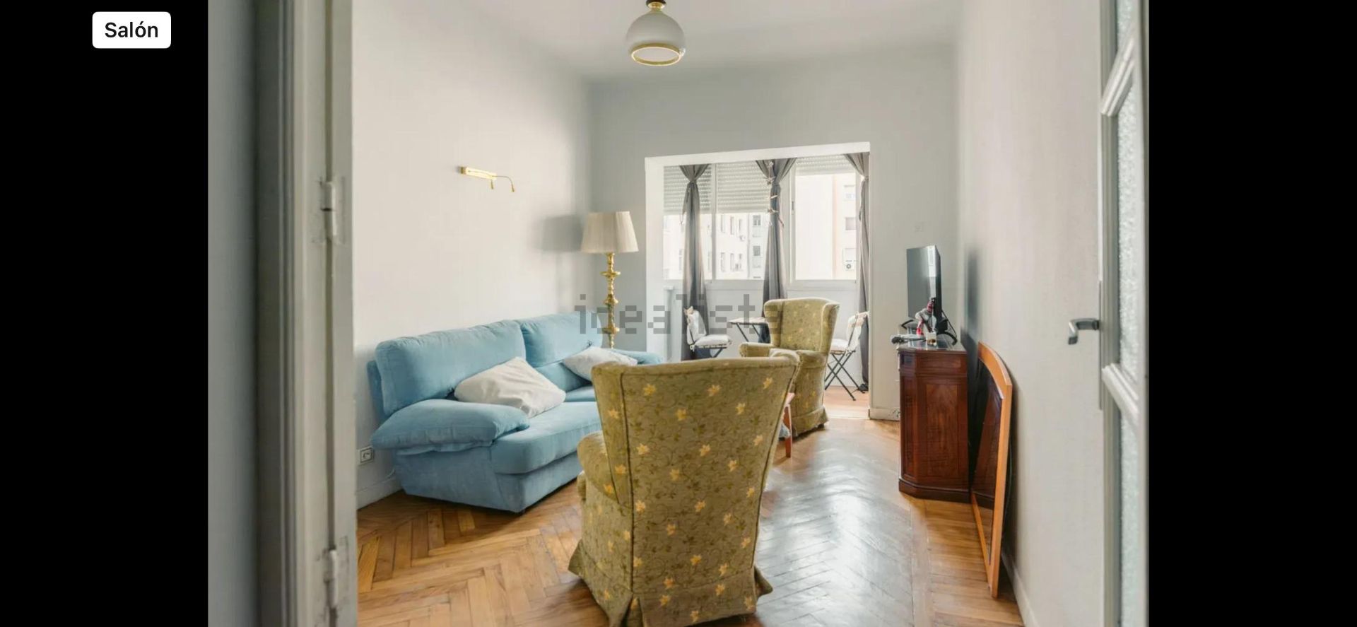 Sala d'estar de Pis de lloguer en  Madrid Capital amb Aire condicionat, Calefacció i Parquet