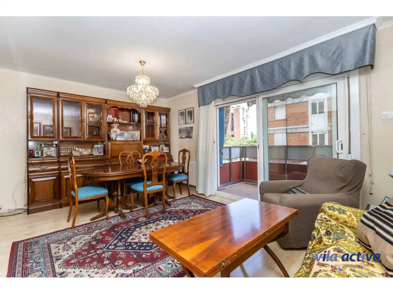 Sala de estar de Piso en venta en Terrassa con Calefacción, Parquet y Balcón