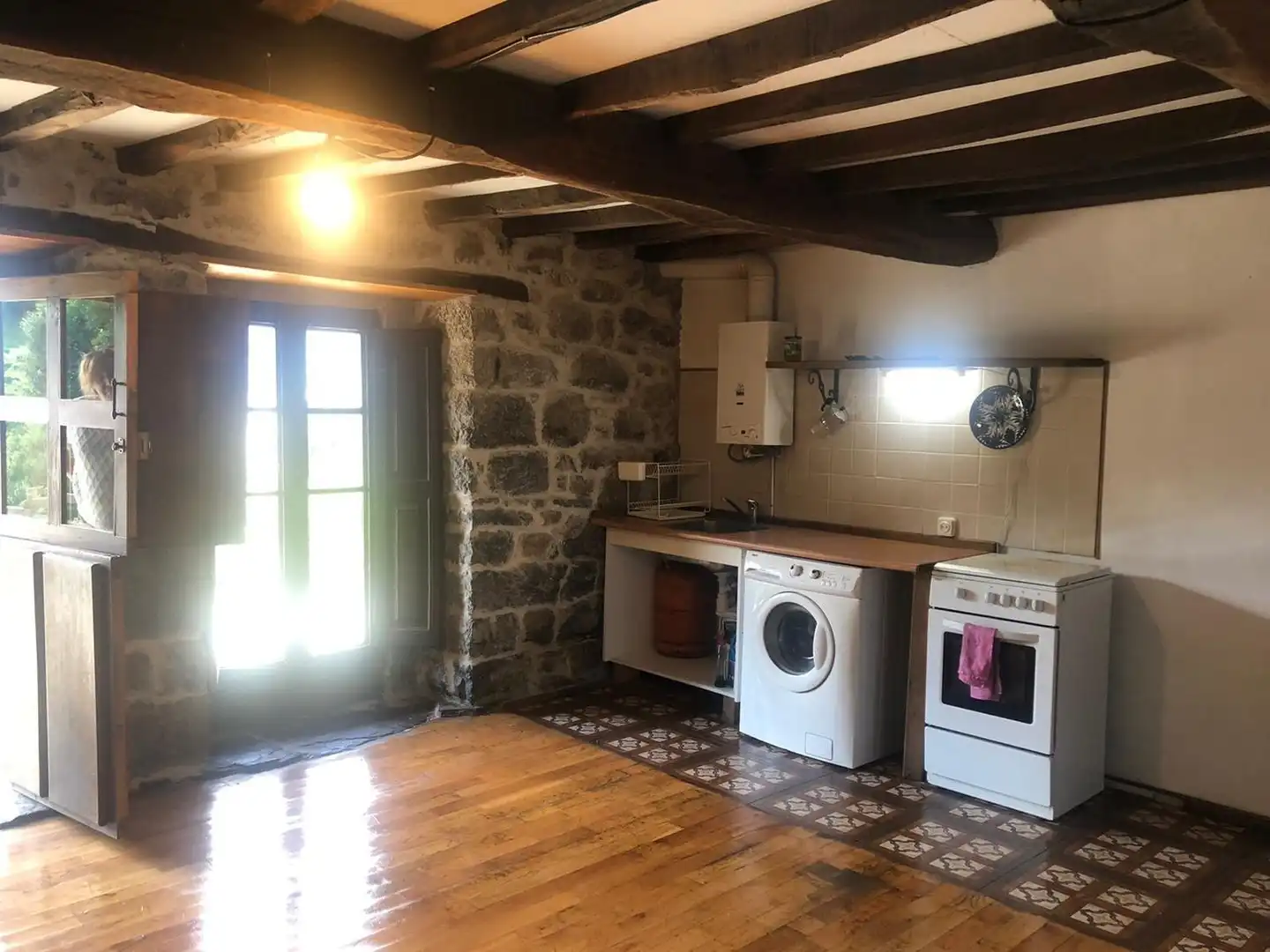Cuina de Casa o xalet en venda en Quirós amb Jardí privat, Terrassa i Balcó