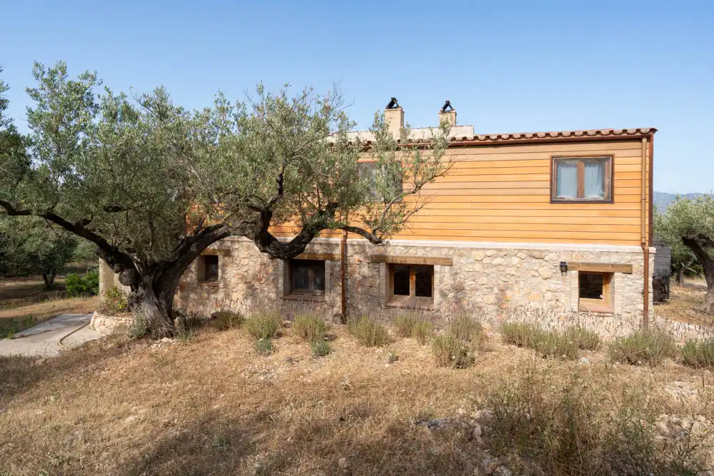 Vista exterior de Finca rústica en venta en Aldover con Jardín privado, Terraza y Amueblado
