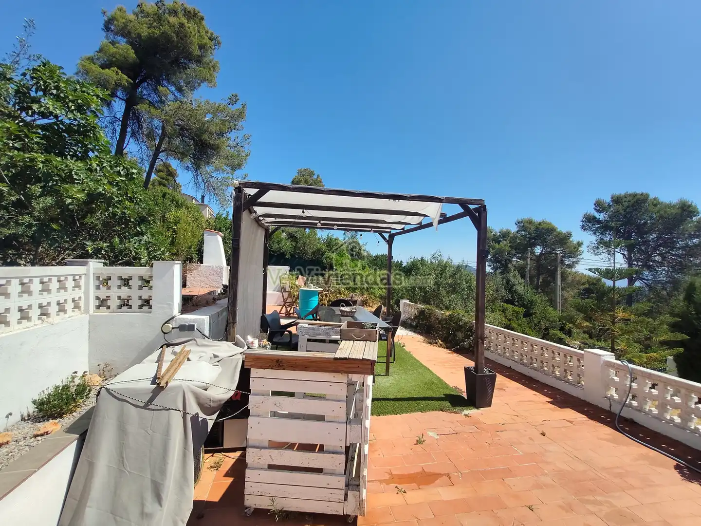 Terrassa de Casa o xalet en venda en Vallirana amb Aire condicionat, Calefacció i Jardí privat