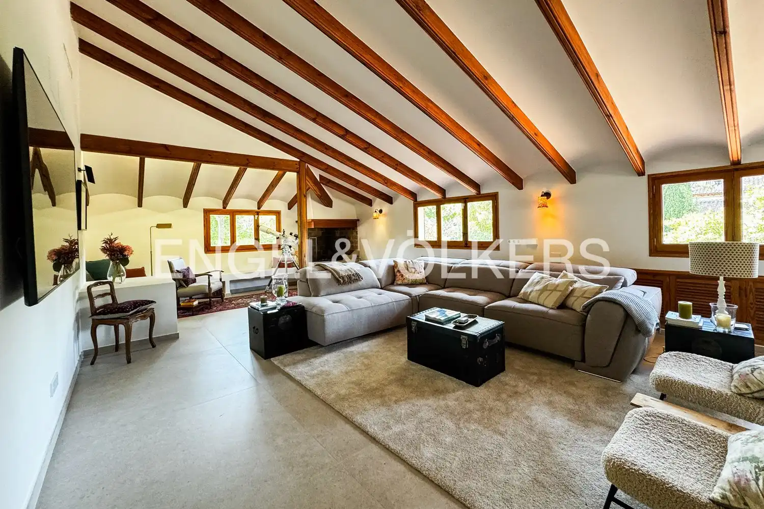Wohnzimmer von Haus oder Chalet zur Miete in Náquera mit Klimaanlage, Heizung und Privatgarten