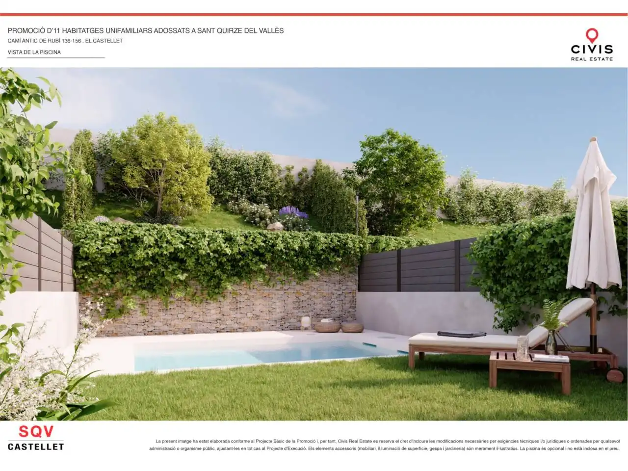 Piscina de Casa o xalet en venda en Sant Quirze del Vallès amb Aire condicionat, Calefacció i Jardí privat