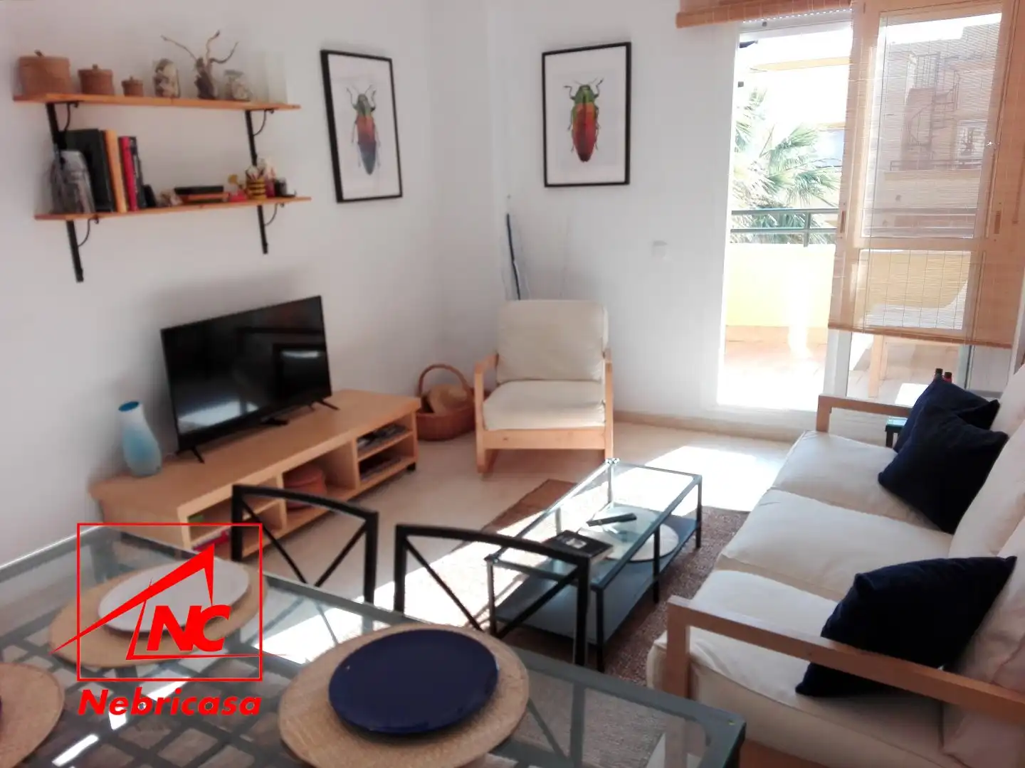 Wohnzimmer von Wohnung zur Miete in Rota mit Terrasse, Schwimmbad und Möbliert