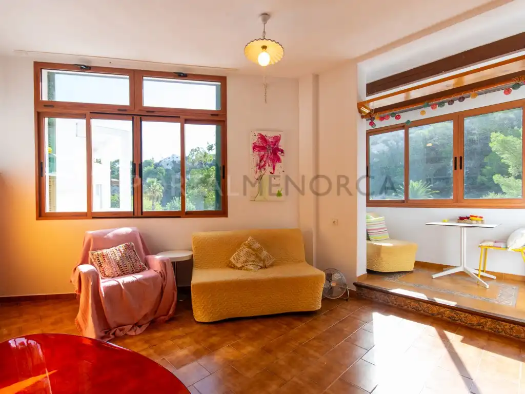Sala de estar de Apartamento en venta en Ferreries con Aire acondicionado y Terraza
