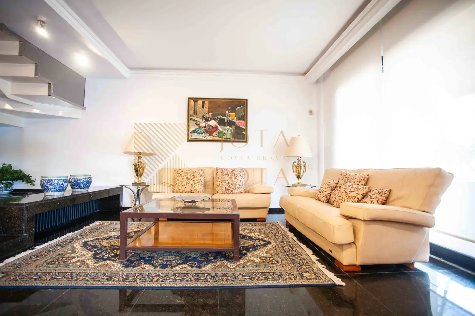 Sala d'estar de Casa o xalet en venda en Lloret de Mar amb Aire condicionat, Parquet i Terrassa
