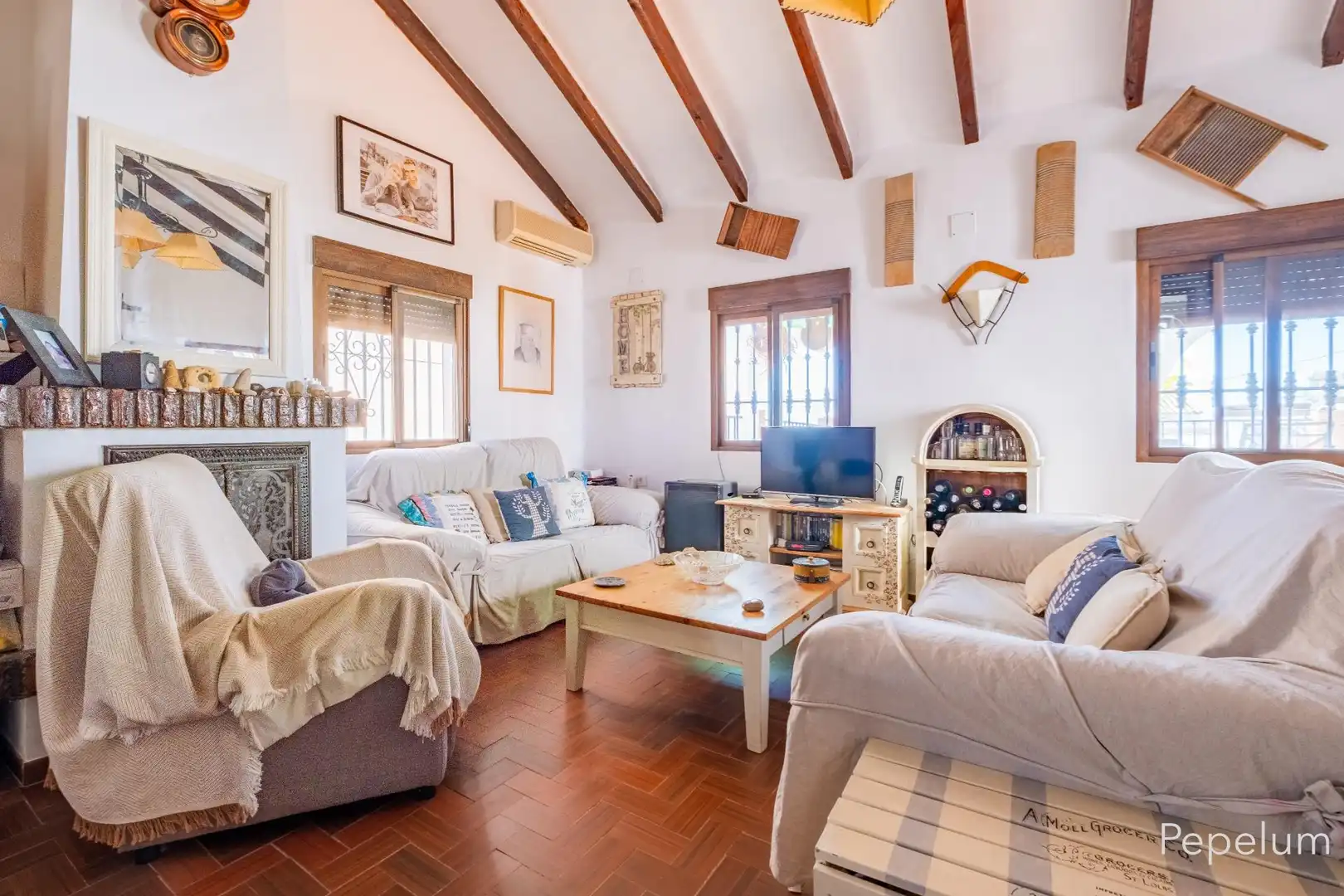 Sala de estar de Casa o chalet en venta en Vélez-Málaga con Piscina