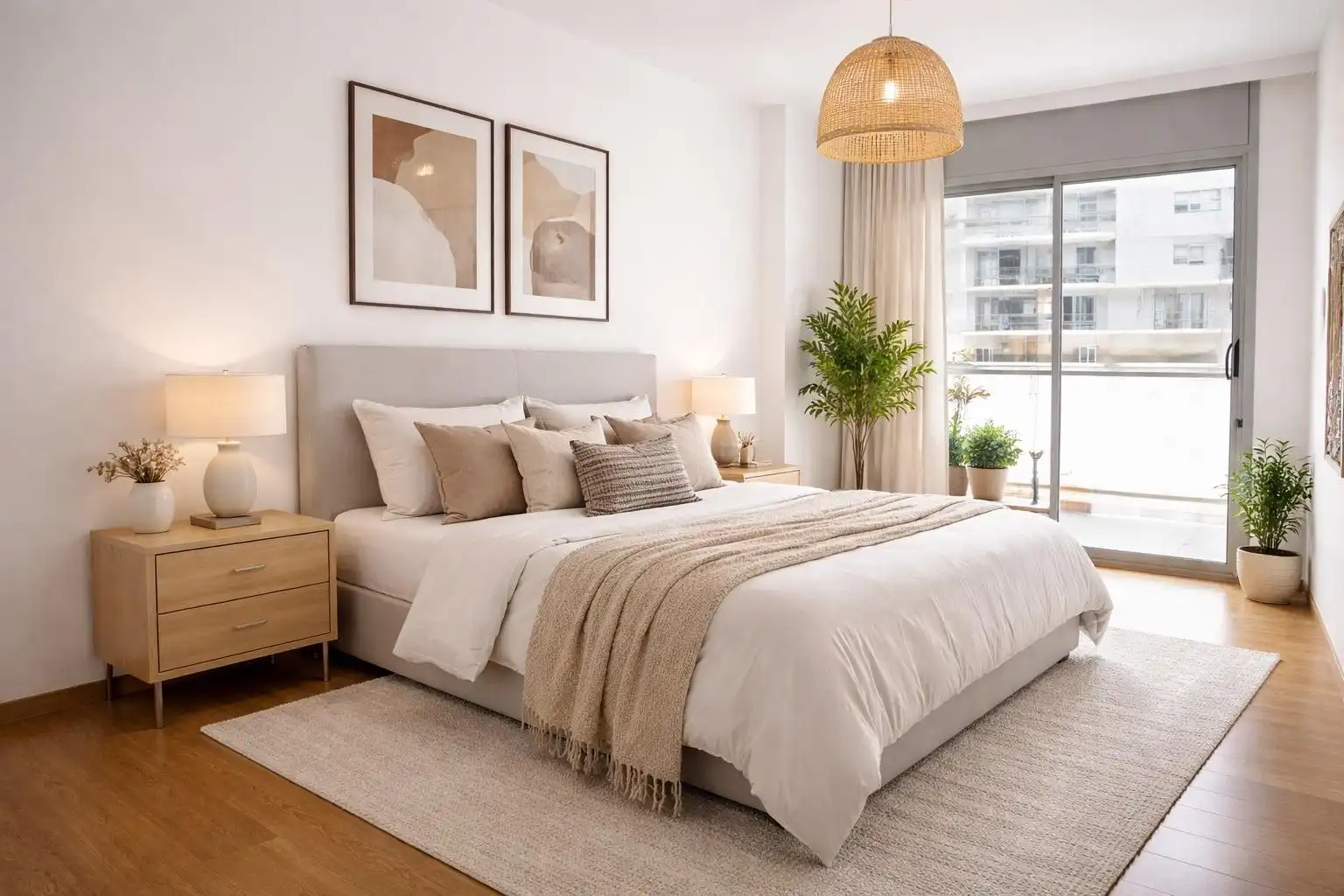 Bedroom of Flat for sale in Badalona  with Air Conditioner, Heating and Parquet flooring