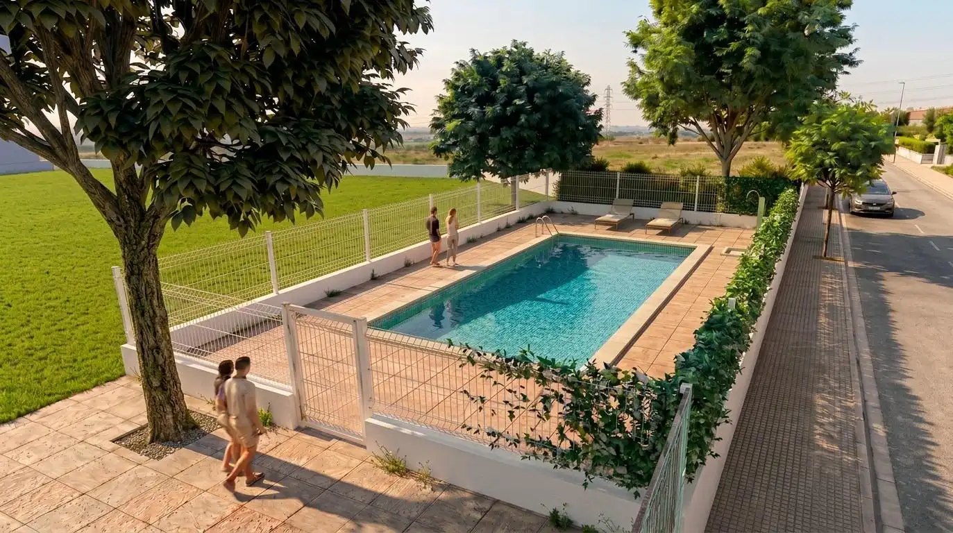 Piscina de Casa adosada en venta en Almazora / Almassora con Terraza y Piscina comunitaria