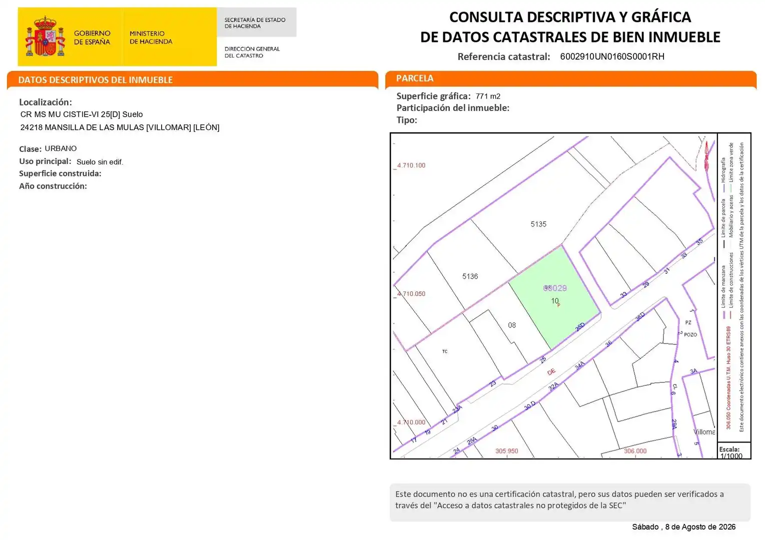 Residential land for sale in Calle MS MU CISTIE-VI, imagen 2